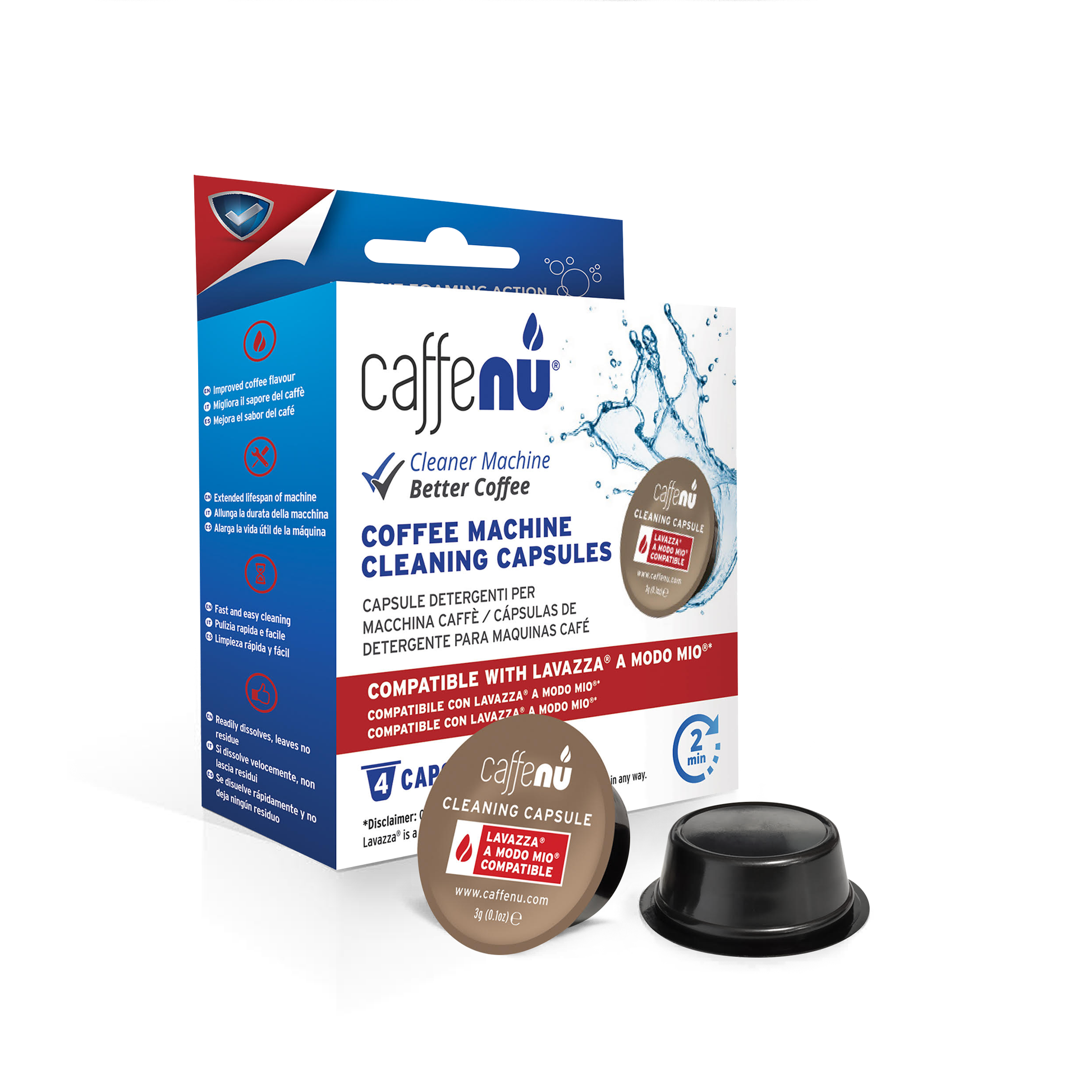 CaffeNu Cleaning Capsules for Lavazza A Modo Mio – Crema Joe